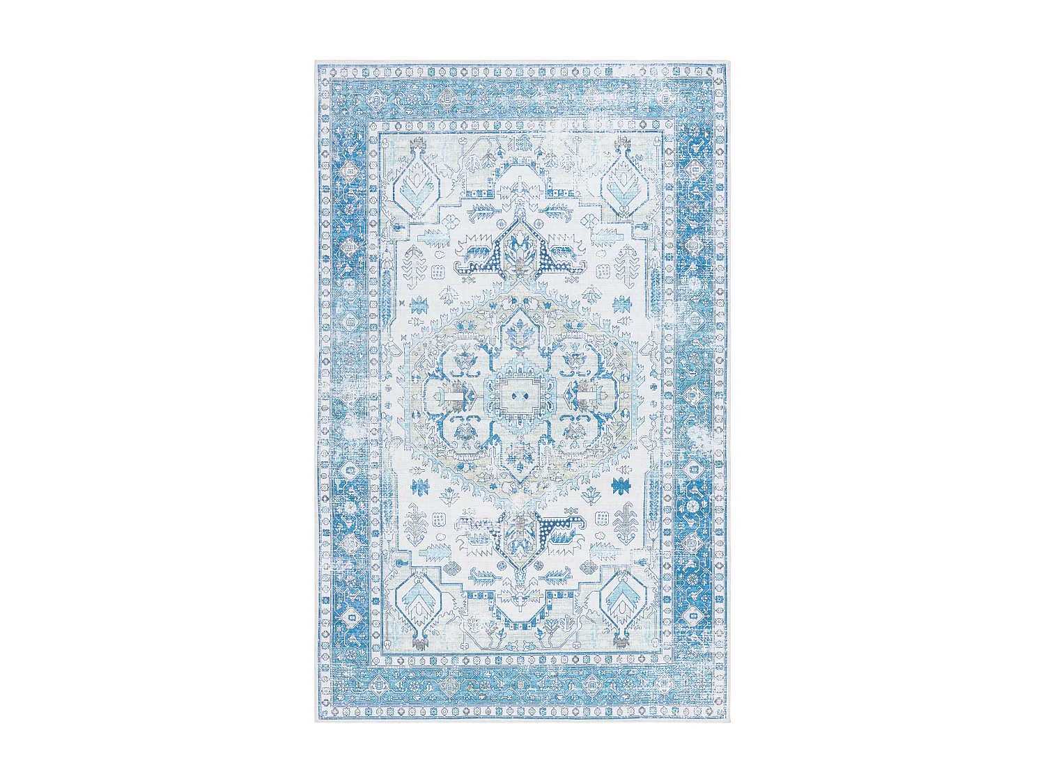 Tapis Beige/Bleu 152 X 244 cm - Lipa