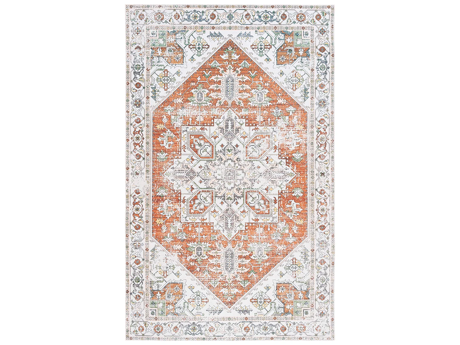 Tapis Ivoire/Rouille 122 X 183 cm - Denver