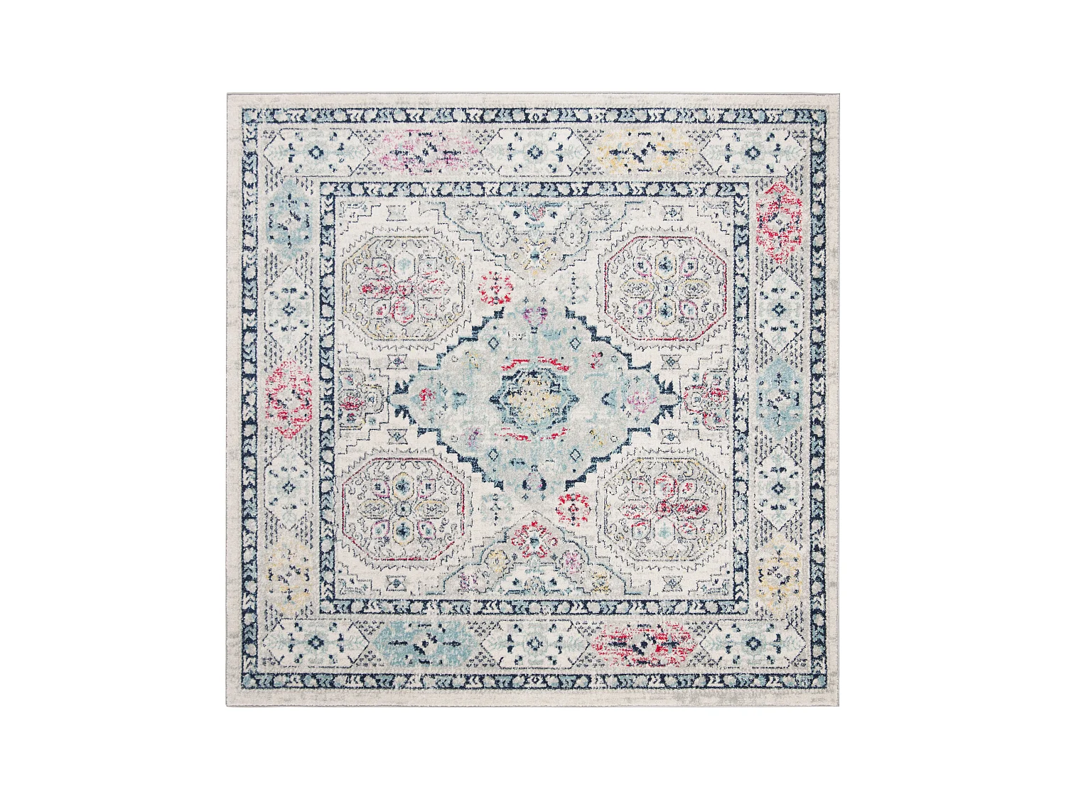 Tapis Gris/Rose 201 X 201 cm - Maisie