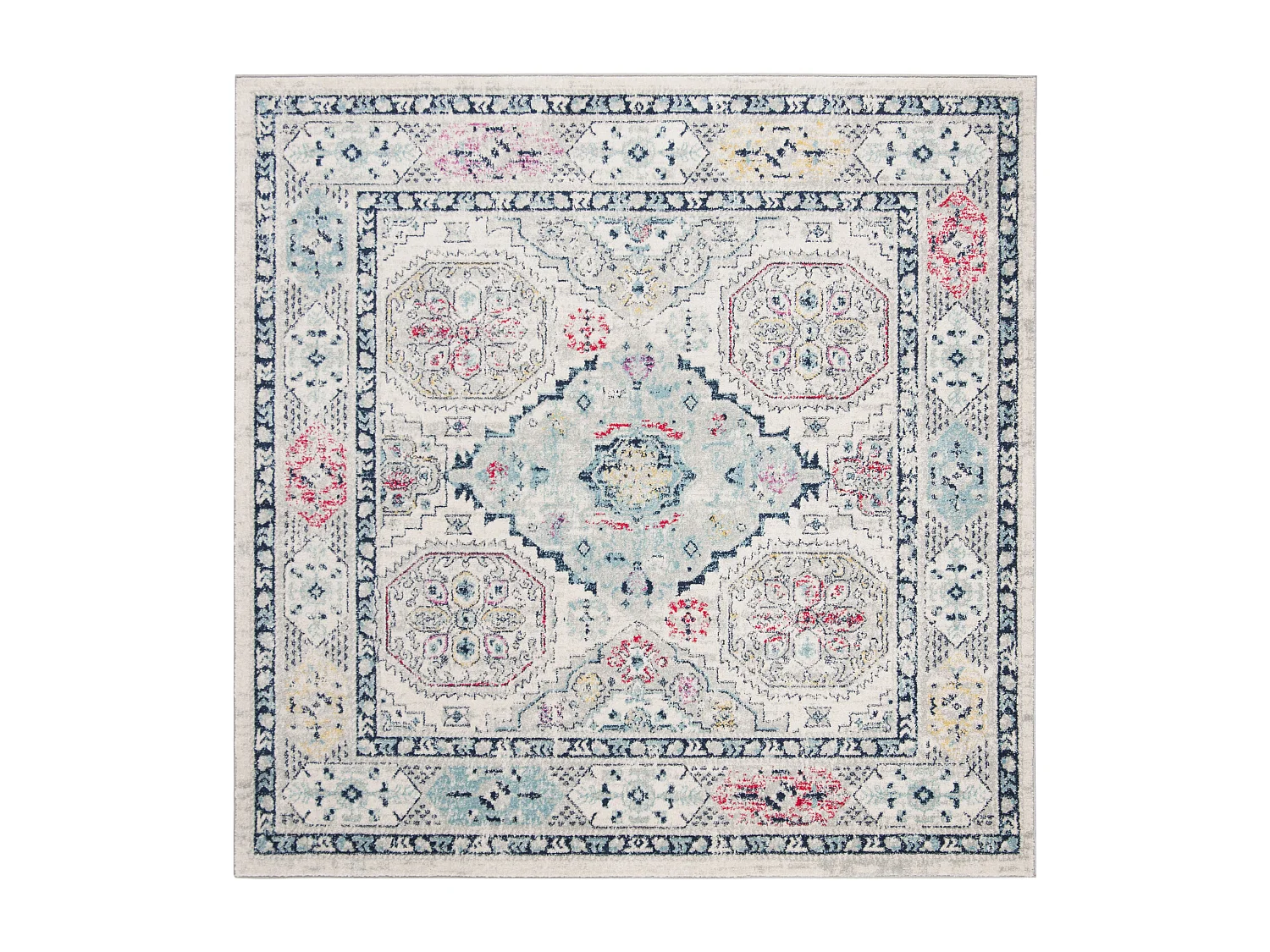 Tapis Gris/Rose 201 X 201 cm - Maisie