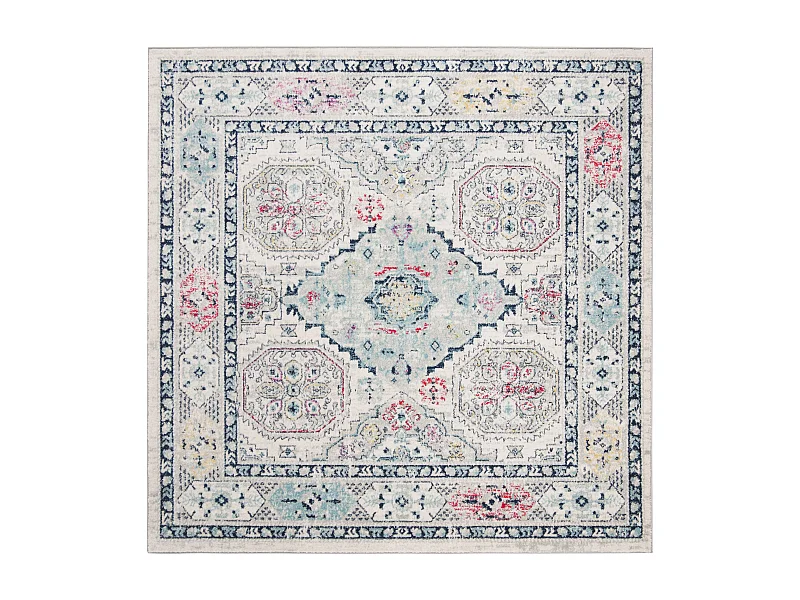 Tapis Gris/Rose 201 X 201 cm - Maisie