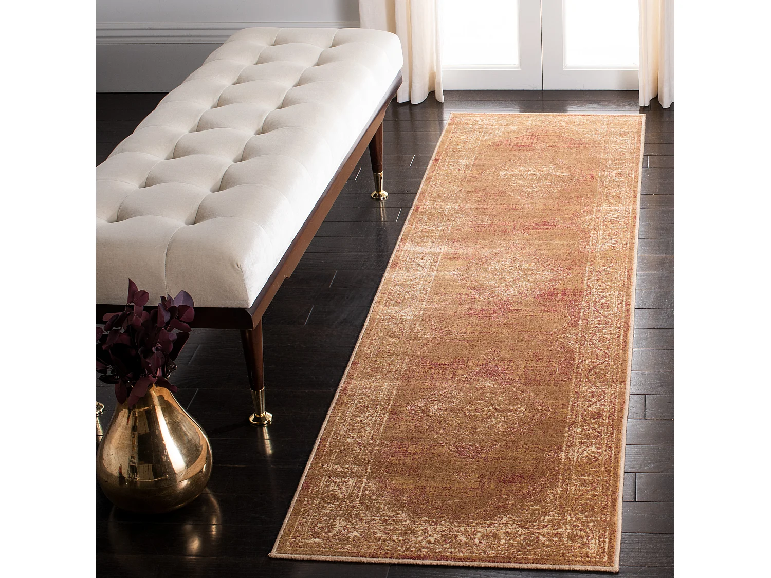 Tapis Marron/Neutre 66 X 244 cm - Olivia