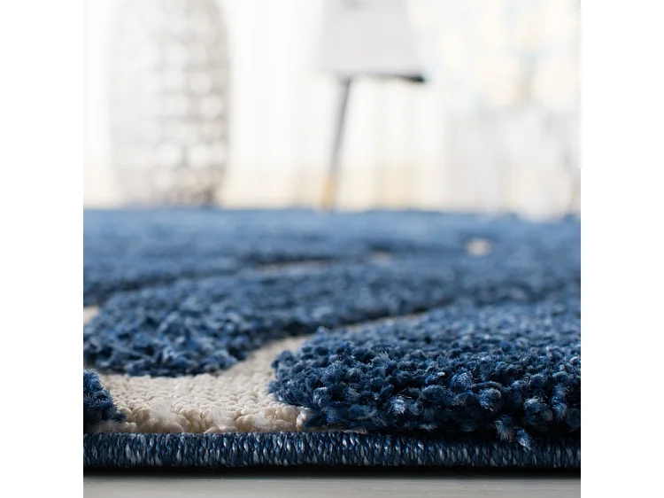 Tapis Bleu Marine/Neutre 122 X 183 cm - Rosalind