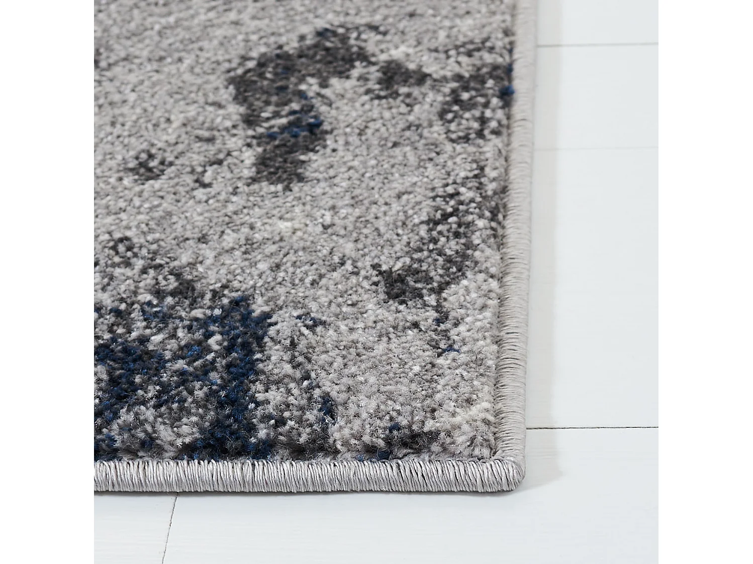Tapis Bleu Marine/Gris 91 X 152 cm - Evelyn