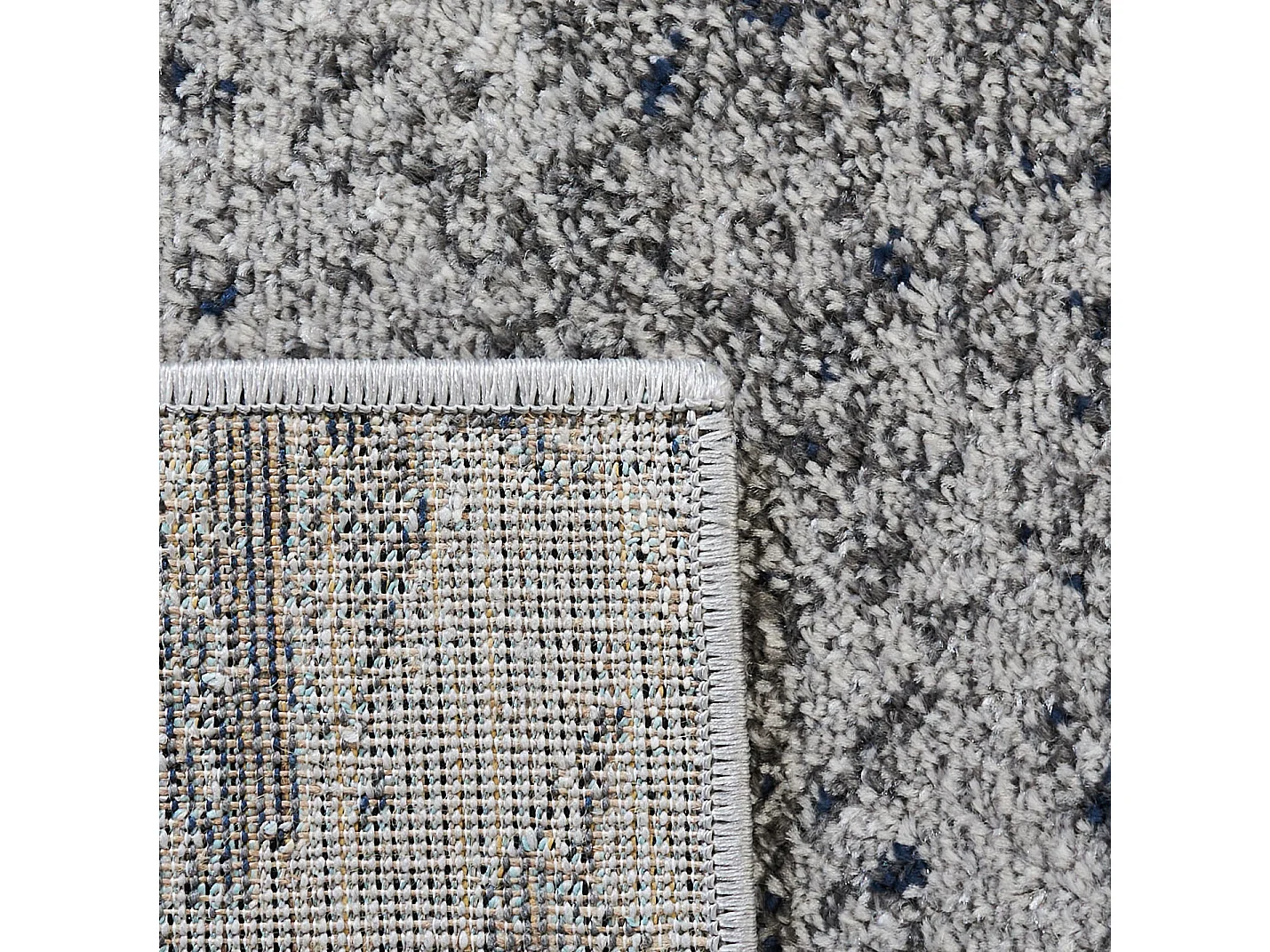 Tapis Bleu Marine/Gris 91 X 152 cm - Evelyn