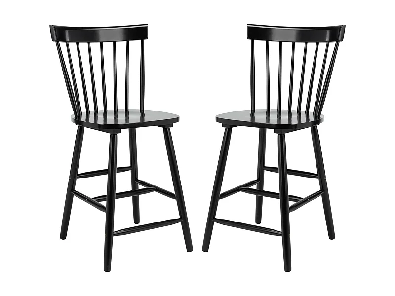 Lot de 2 Tabourets de bar Noir 50 x 55 x 100 cm - Providence