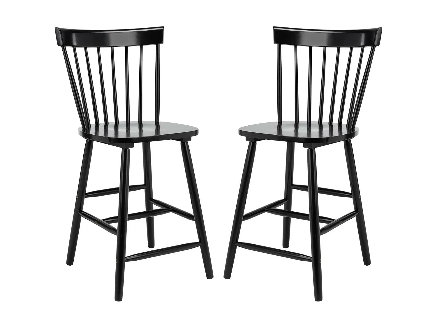 Lot de 2 Tabourets de bar Noir 50 x 55 x 100 cm - Providence