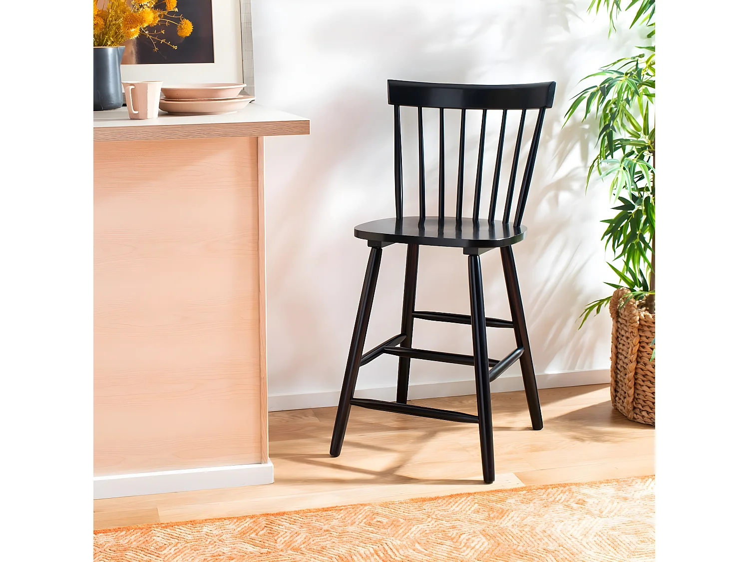 Lot de 2 Tabourets de bar Noir 50 x 55 x 100 cm - Providence