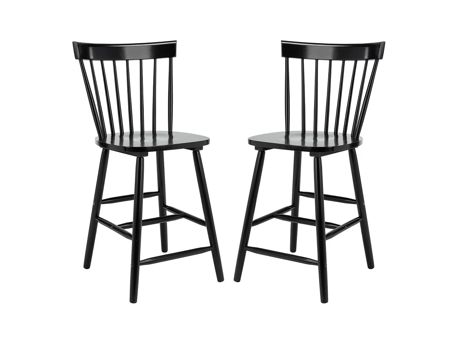 Lot de 2 Tabourets de bar Noir 50 x 55 x 100 cm - Providence