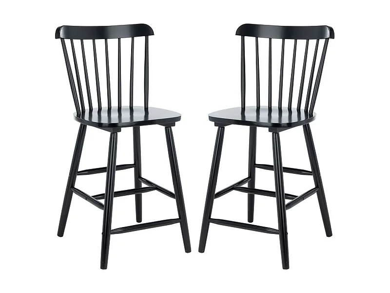Lot de 2 Tabourets de bar Noir 50 X 50 X 95 cm - Galena