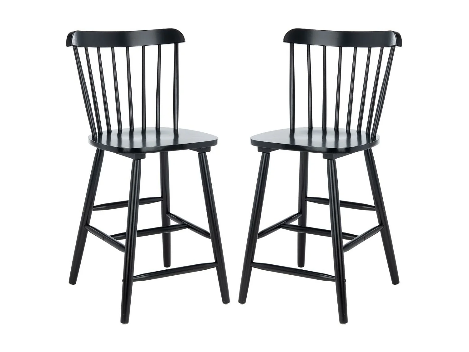 Lot de 2 Tabourets de bar Noir 50 X 50 X 95 cm - Galena