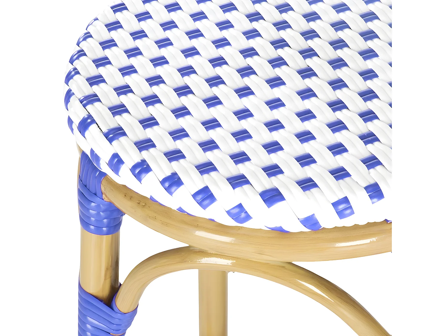 Tabouret de bar extérieur Bleu & blanc & marron clair 52 X 52 X 76.2 cm - Oneida