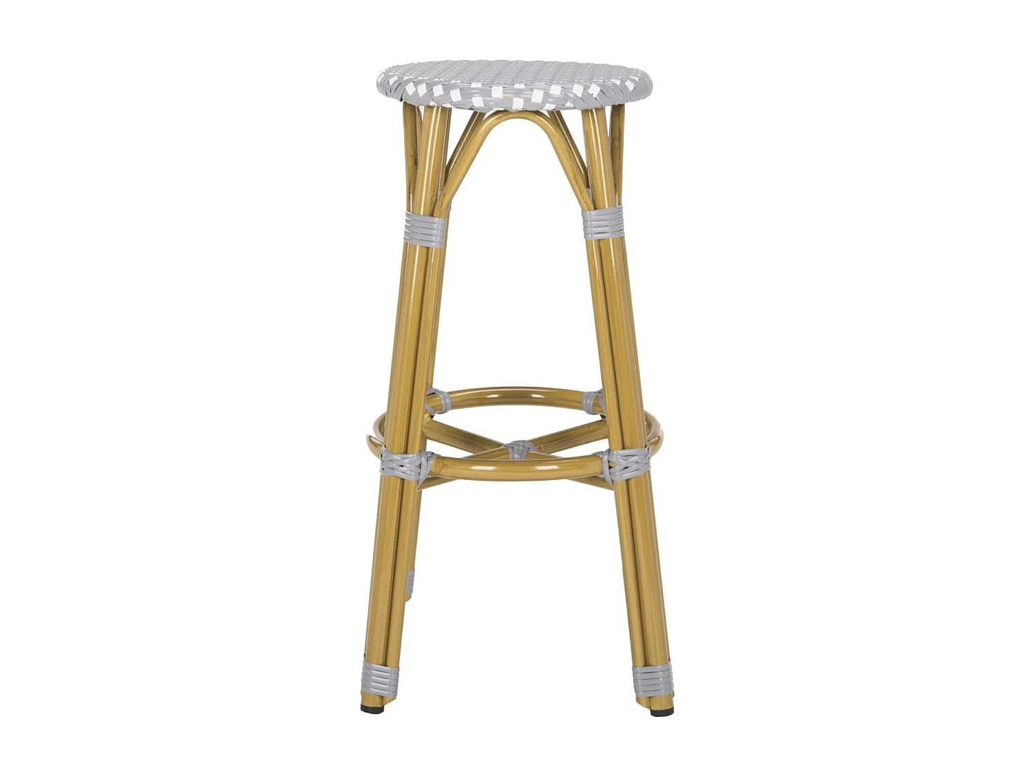Tabouret de bar extérieur Gris et blanc 52 X 52 X 76.2 cm - Jeraldine