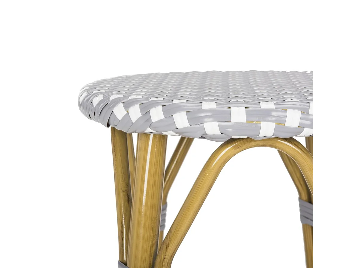 Tabouret de bar extérieur Gris et blanc 52 X 52 X 76.2 cm - Jeraldine