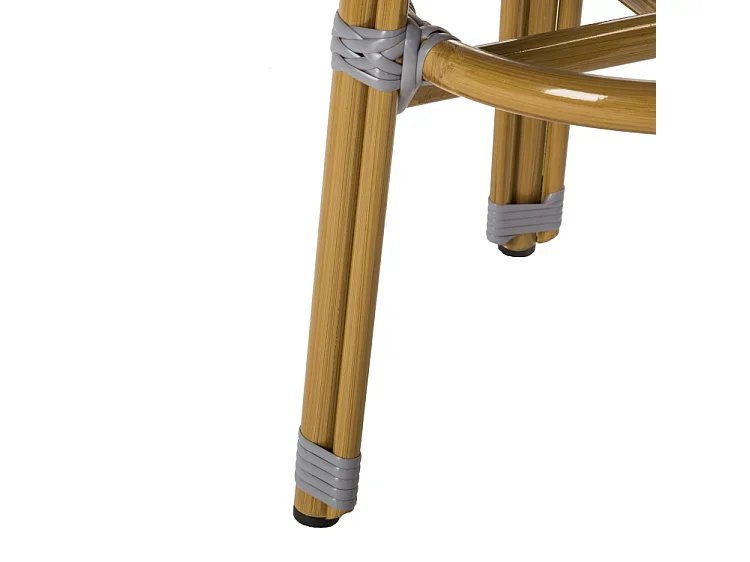 Tabouret de bar extérieur Gris et blanc 52 X 52 X 76.2 cm - Jeraldine