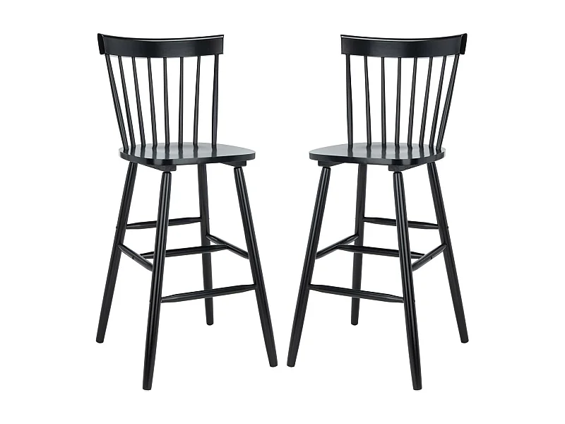 Lot de 2 Tabourets de bar Noir 50 x 55 x 110 cm - Providence