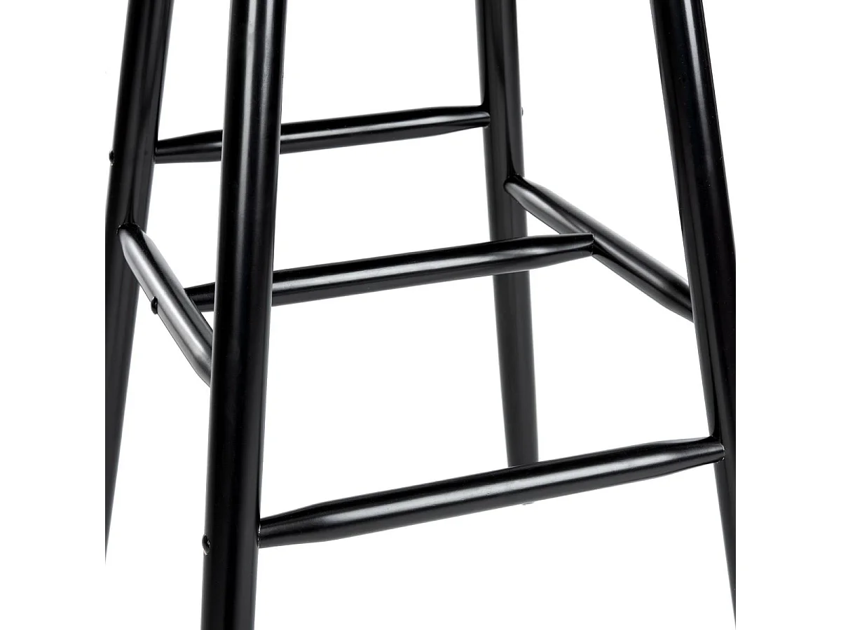 Lot de 2 Tabourets de bar Noir 50 x 55 x 115 cm - Beaufort