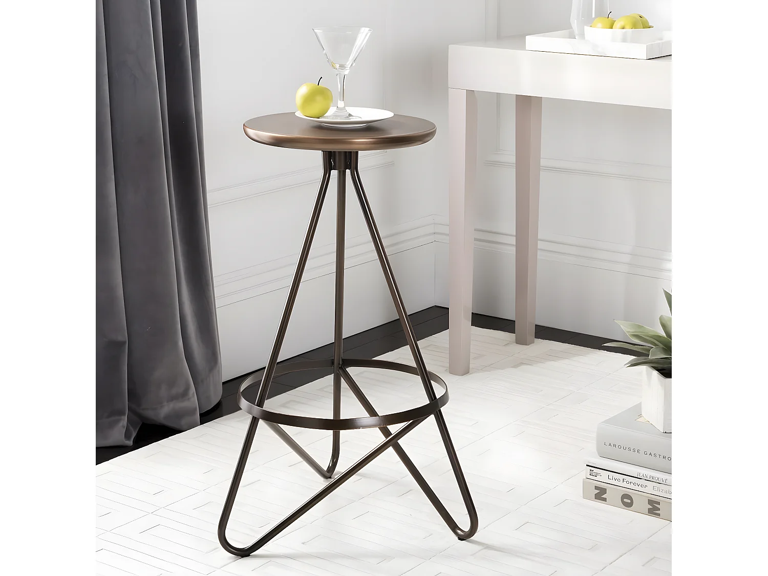Tabouret de bar & de comptoir Cuivre antique 43 X 46 X 76.2 cm - Olar