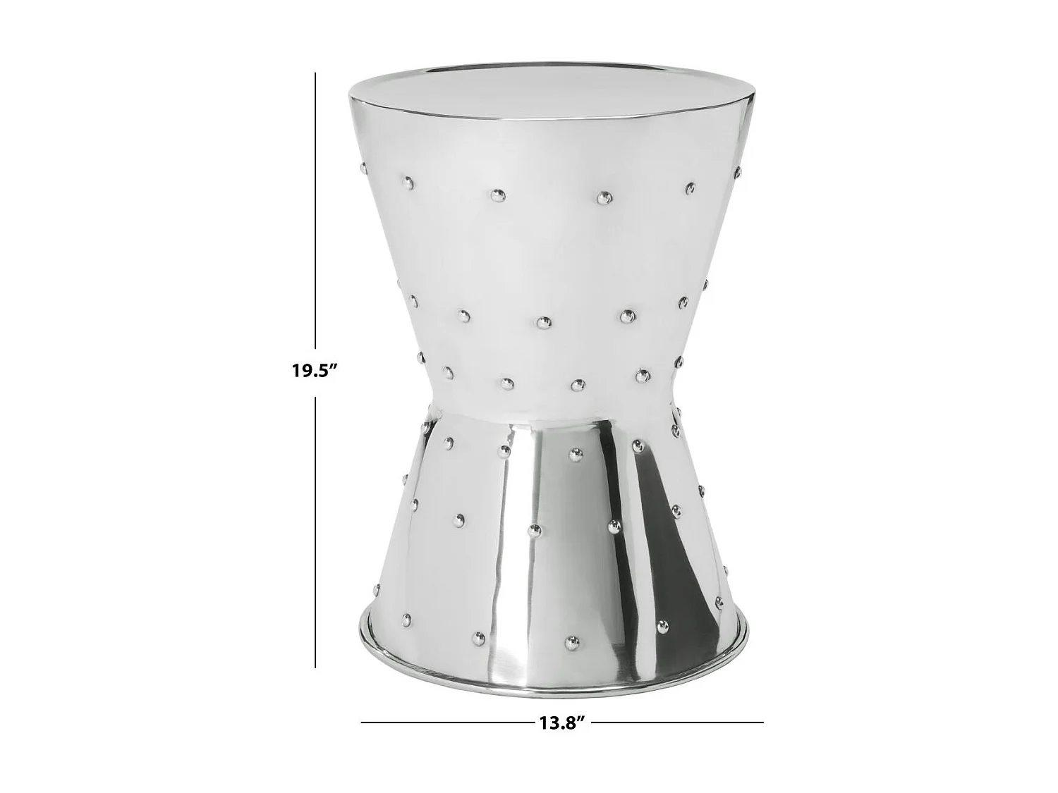 Tabouret Argent 35 X 35 X 50.03 cm - Melanie