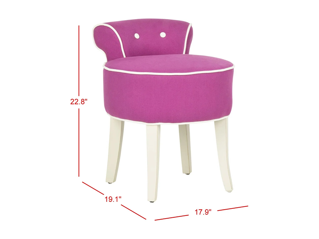 chaise Fuchsia et crème 48 X 45 X 57.91 cm - Mariann