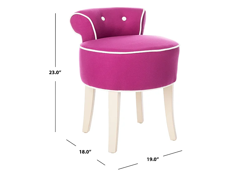 chaise Fuchsia et crème 48 X 45 X 57.91 cm - Mariann