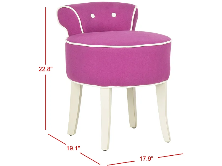 chaise Fuchsia et crème 48 X 45 X 57.91 cm - Mariann