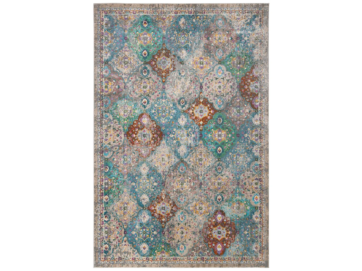 Tapis Neutre/Bleu 160 X 231 cm - Karsyn