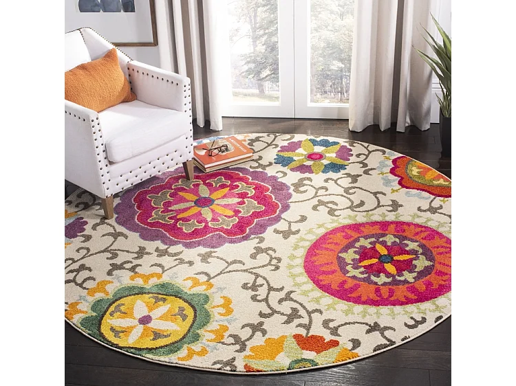 Tapis Ivoire/Multicolore 122 X 122 cm - Manteca