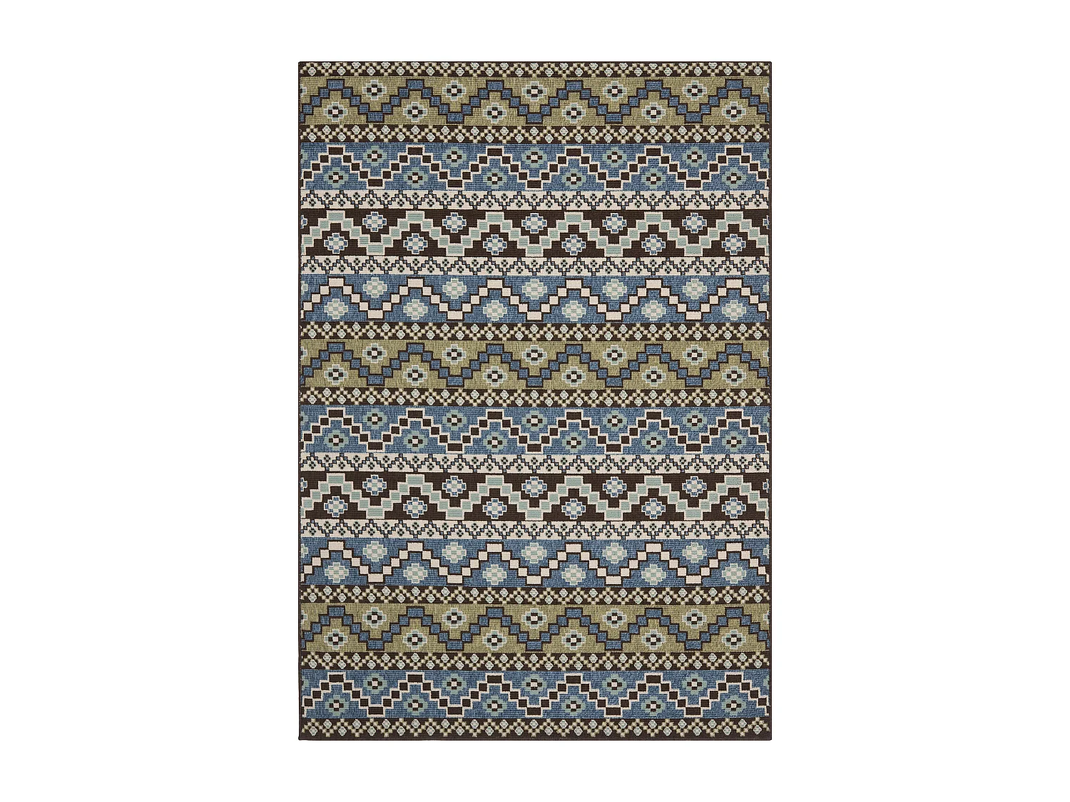 Tapis Bleu/Neutre 160 X 231 cm - Una