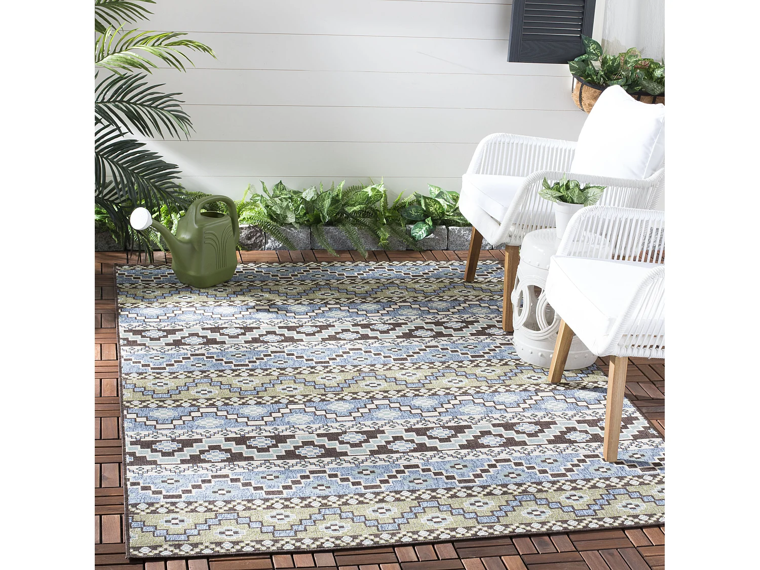 Tapis Bleu/Neutre 160 X 231 cm - Una