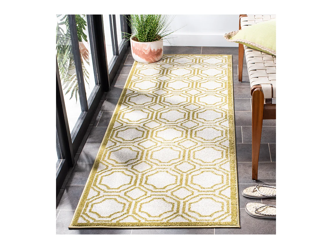 Tapis Neutre/Vert 69 X 213 cm - Ferrat