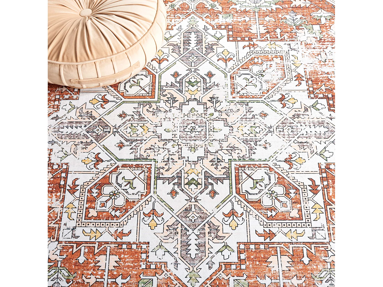 Tapis Ivoire/Rouille 244 X 305 cm - Denver