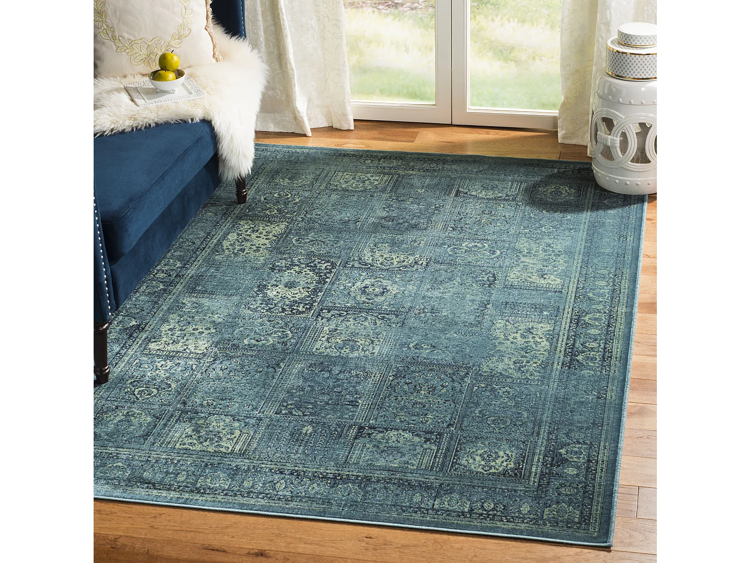Tapis Bleu/Multicolore 122 X 170 cm - Suri