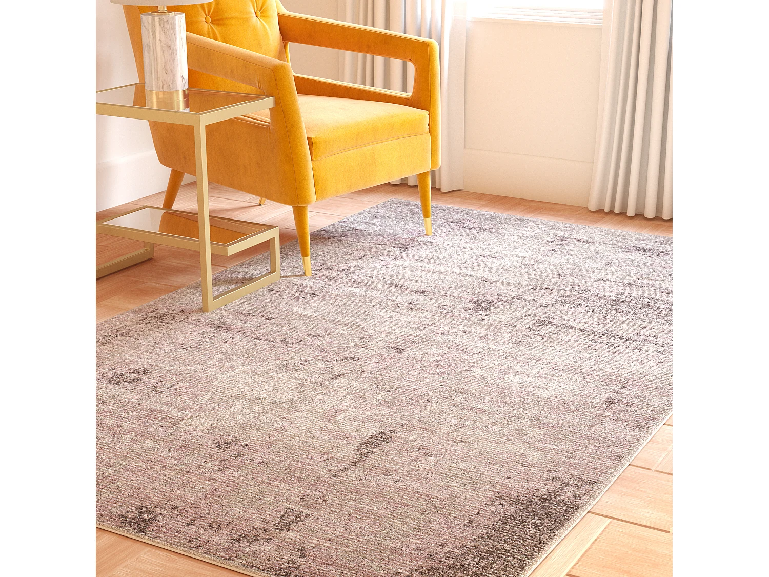 Tapis Gris/Violet 91 X 152 cm - Paloma