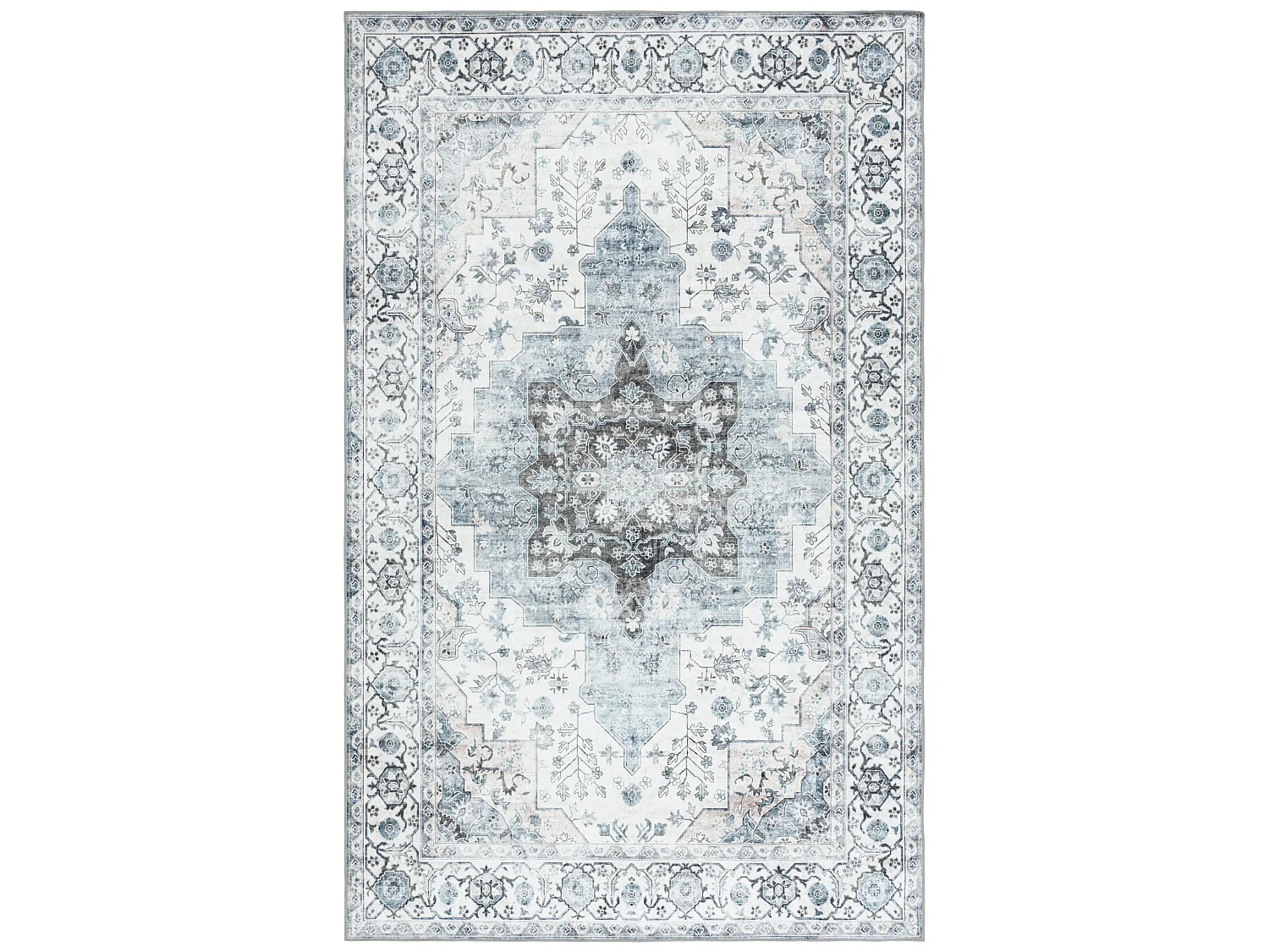 Tapis Ivoire/Bleu 122 X 183 cm - Coraline