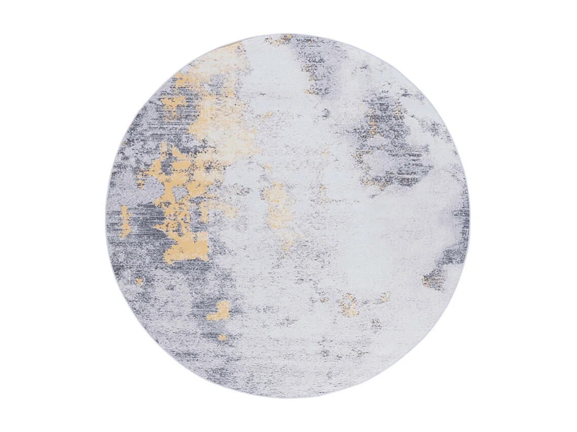 Tapis Gris/Or 122 X 122 cm - Unique