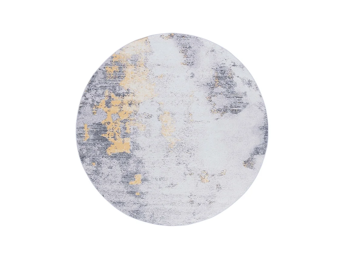 Tapis Gris/Or 122 X 122 cm - Unique