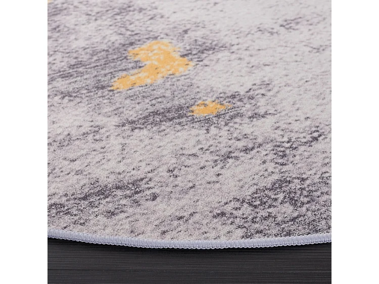 Tapis Gris/Or 122 X 122 cm - Unique