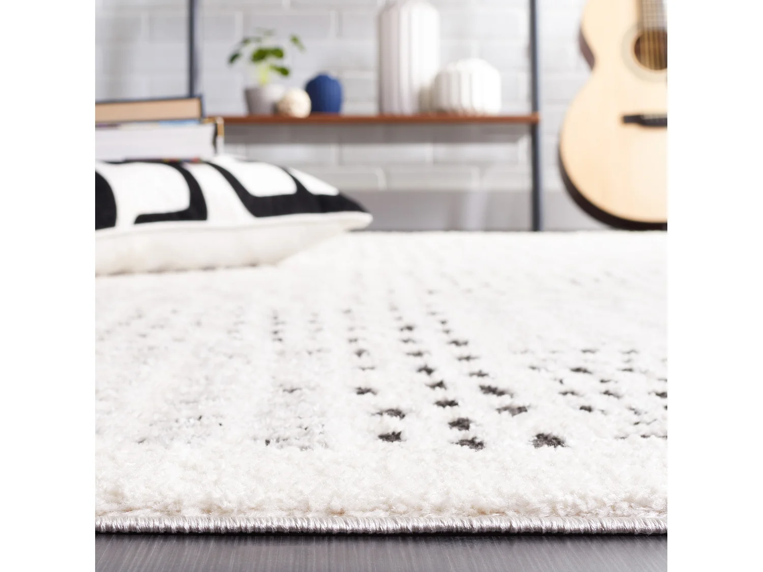 Tapis Ivoire/Noir 122 X 183 cm - Grazia