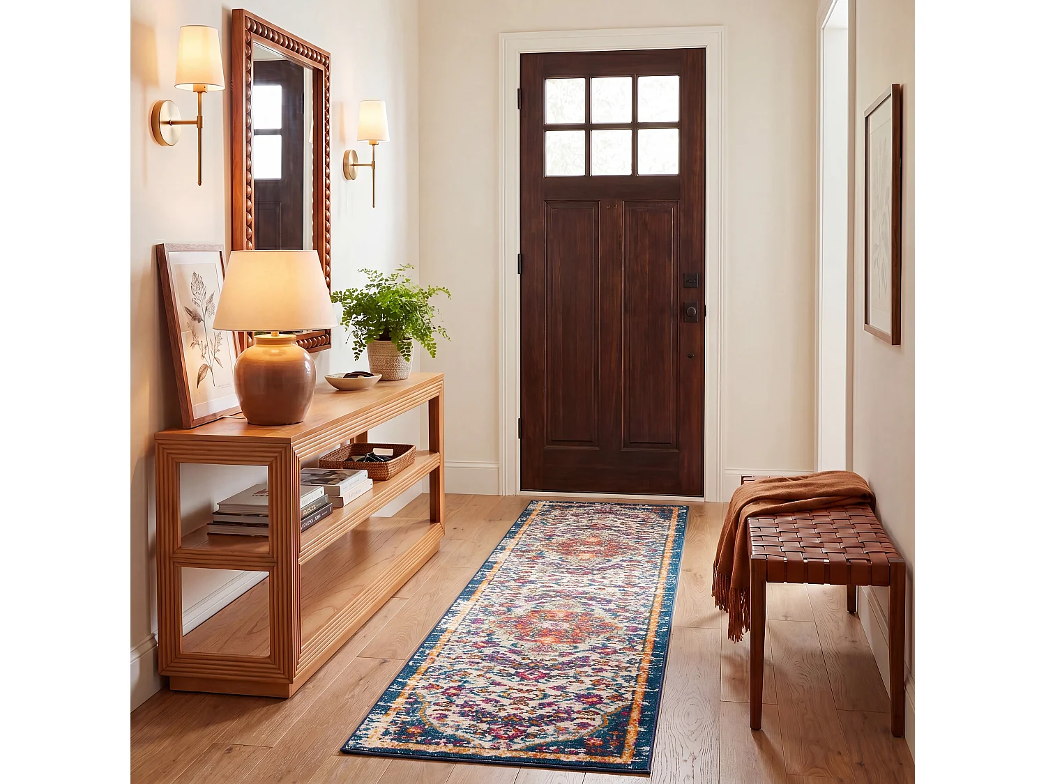 Tapis Ivoire/Orange 66 X 183 cm - Maia