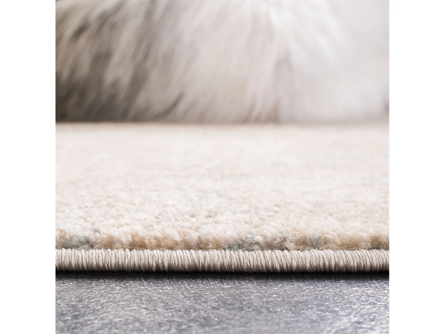 Tapis Beige/Gris Ardoise 91 X 152 cm - Brianna