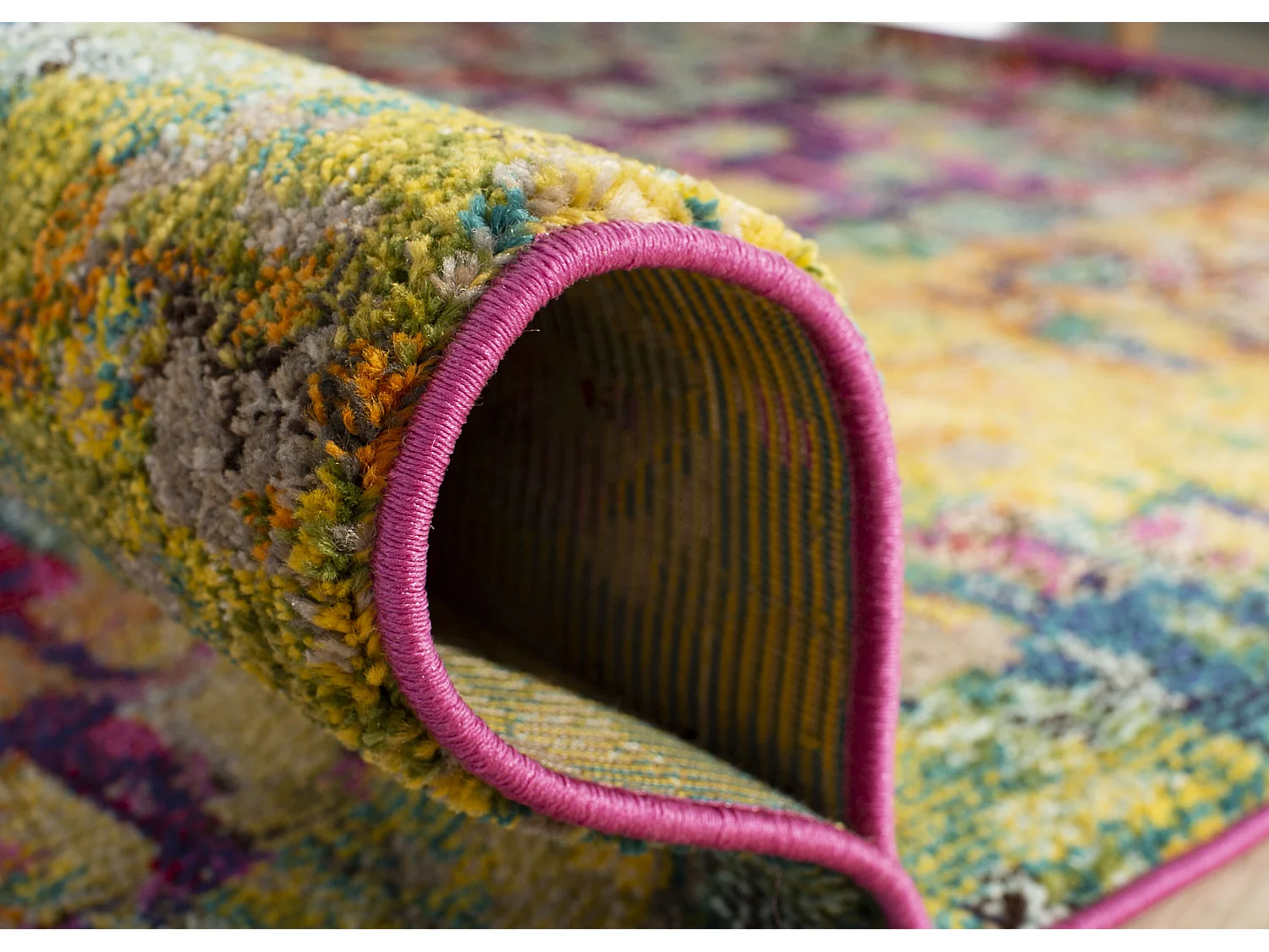 Tapis Rose/Multicolore 91 X 152 cm - Alec