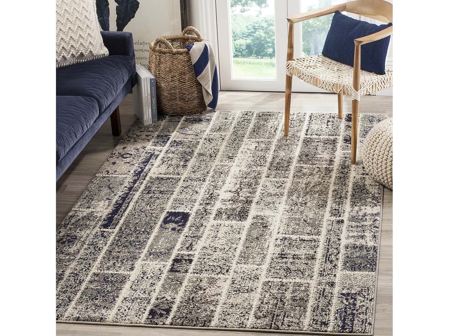 Tapis Gris/Multicolore 122 X 170 cm - Effi