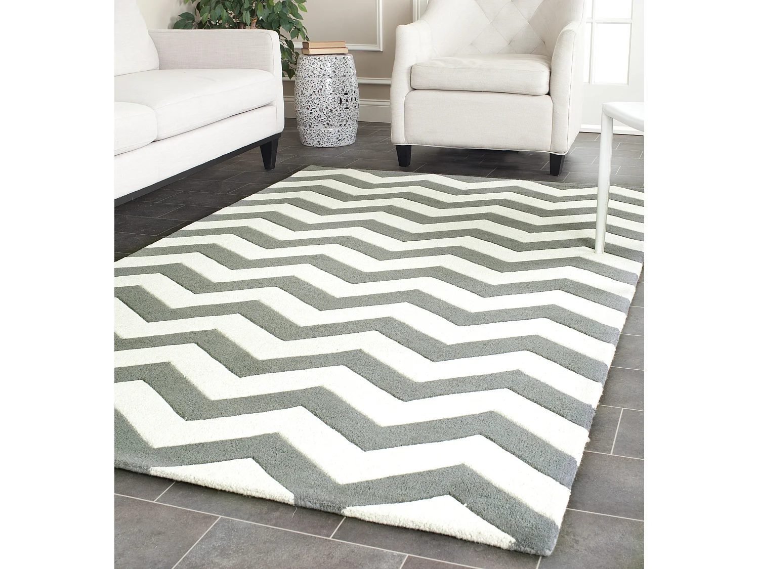 Tapis Gris/Neutre 122 X 183 cm - Anneliese