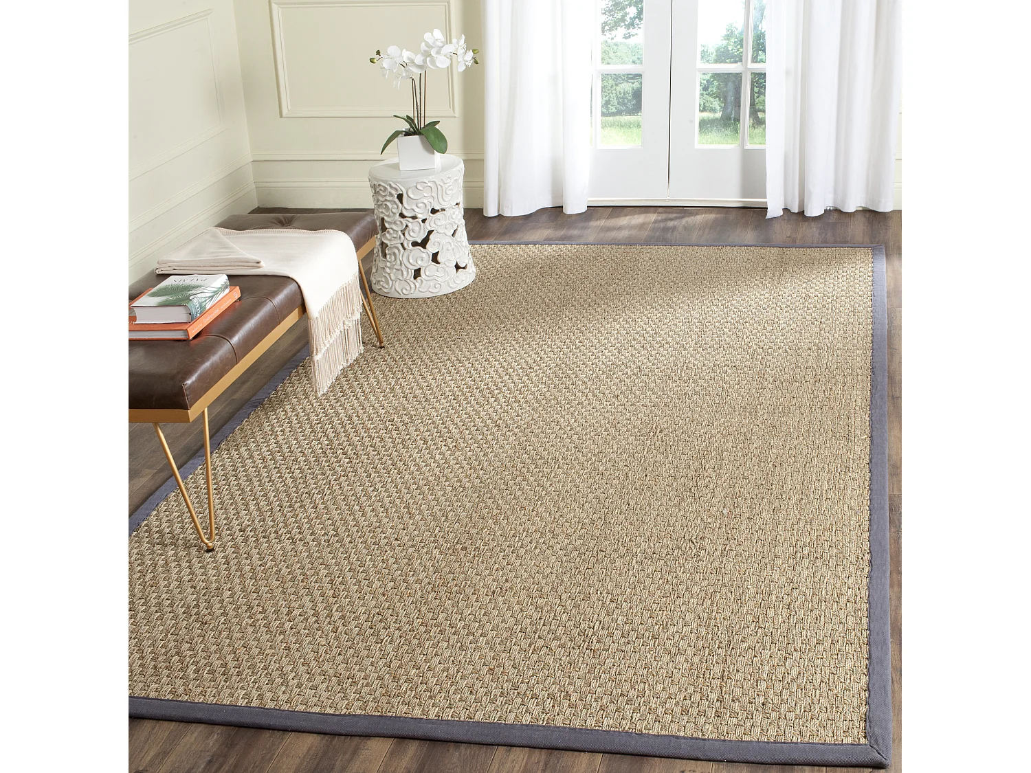 Tapis Naturel/Gris foncé 152 X 244 cm - Roselyn