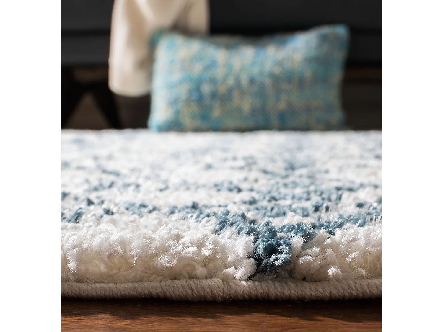 Tapis Neutre/Bleu 160 X 229 cm - Rabat