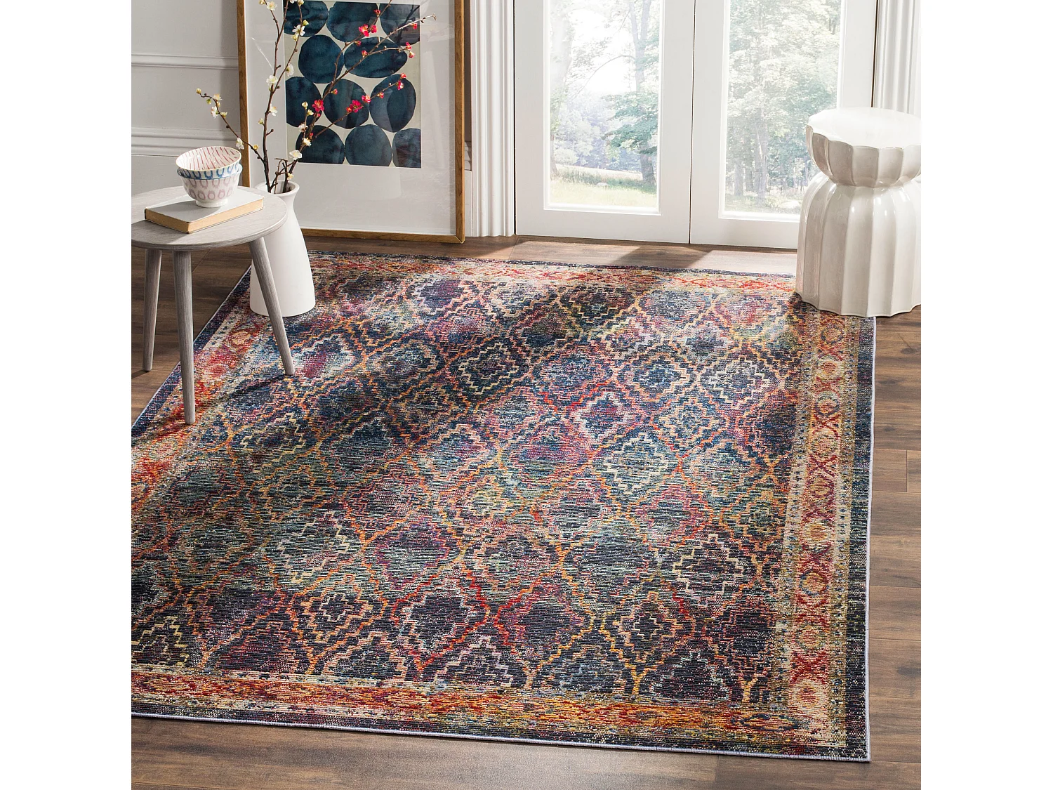 Tapis Bleu Marine/Or 122 X 183 cm - Aren