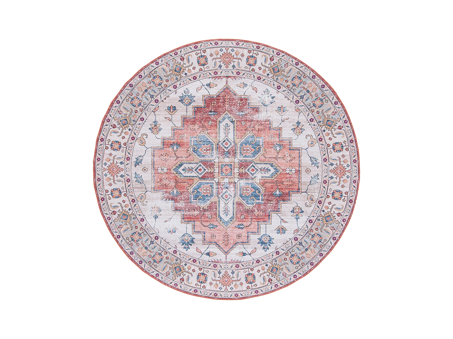 Tapis Beige/Bleu 183 X 183 cm - Tripp