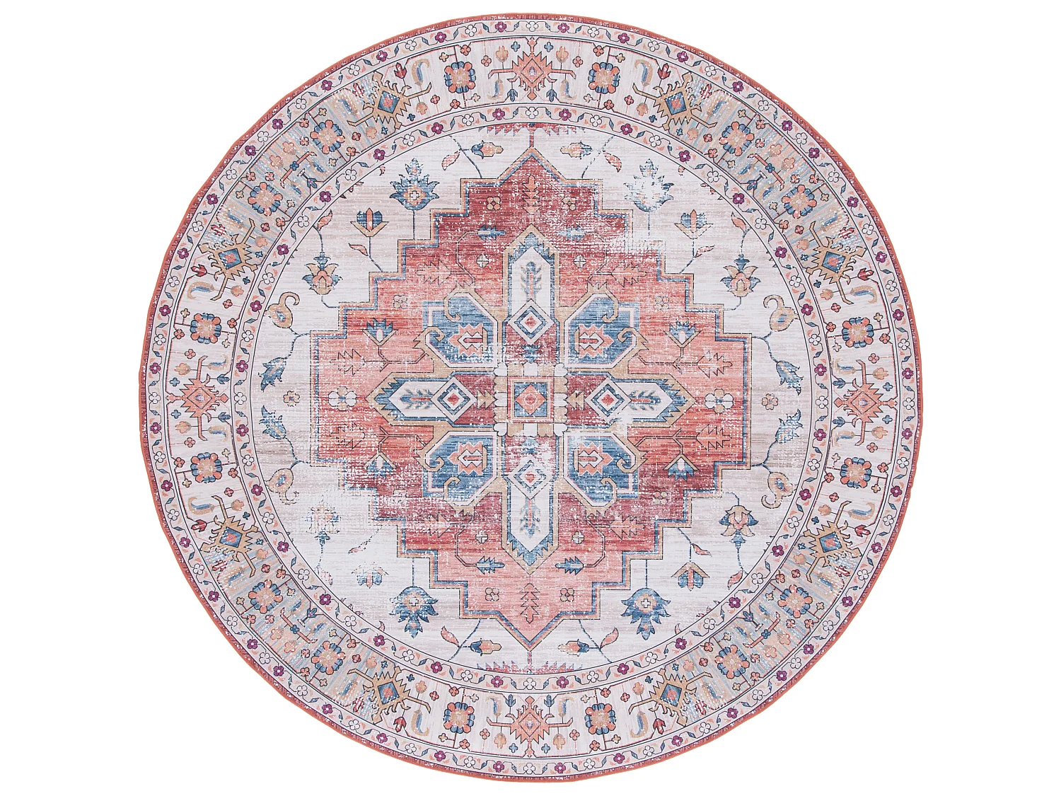 Tapis Beige/Bleu 183 X 183 cm - Tripp