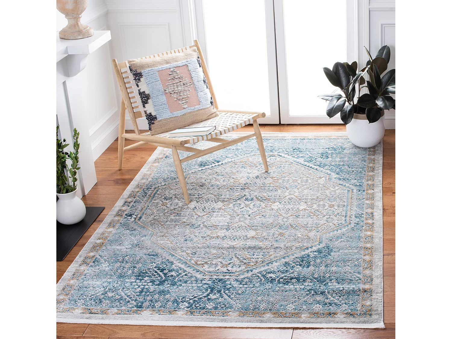 Tapis Bleu/Gris 122 X 183 cm - Cali